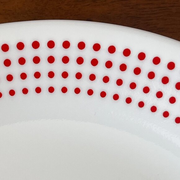 3 Corelle Bayside Dots Salad Plates Red 8.5" Corning USA Break-Resistant Retired - Picture 4 of 6